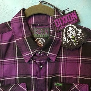 Beautiful Purple black & white DIXXON Flannel Regan